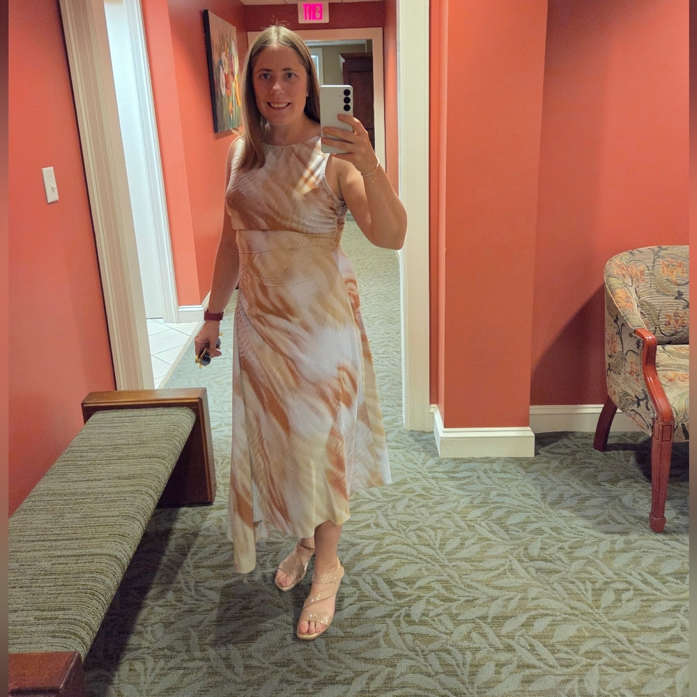 Ruched Asymmetrical Midi Dress